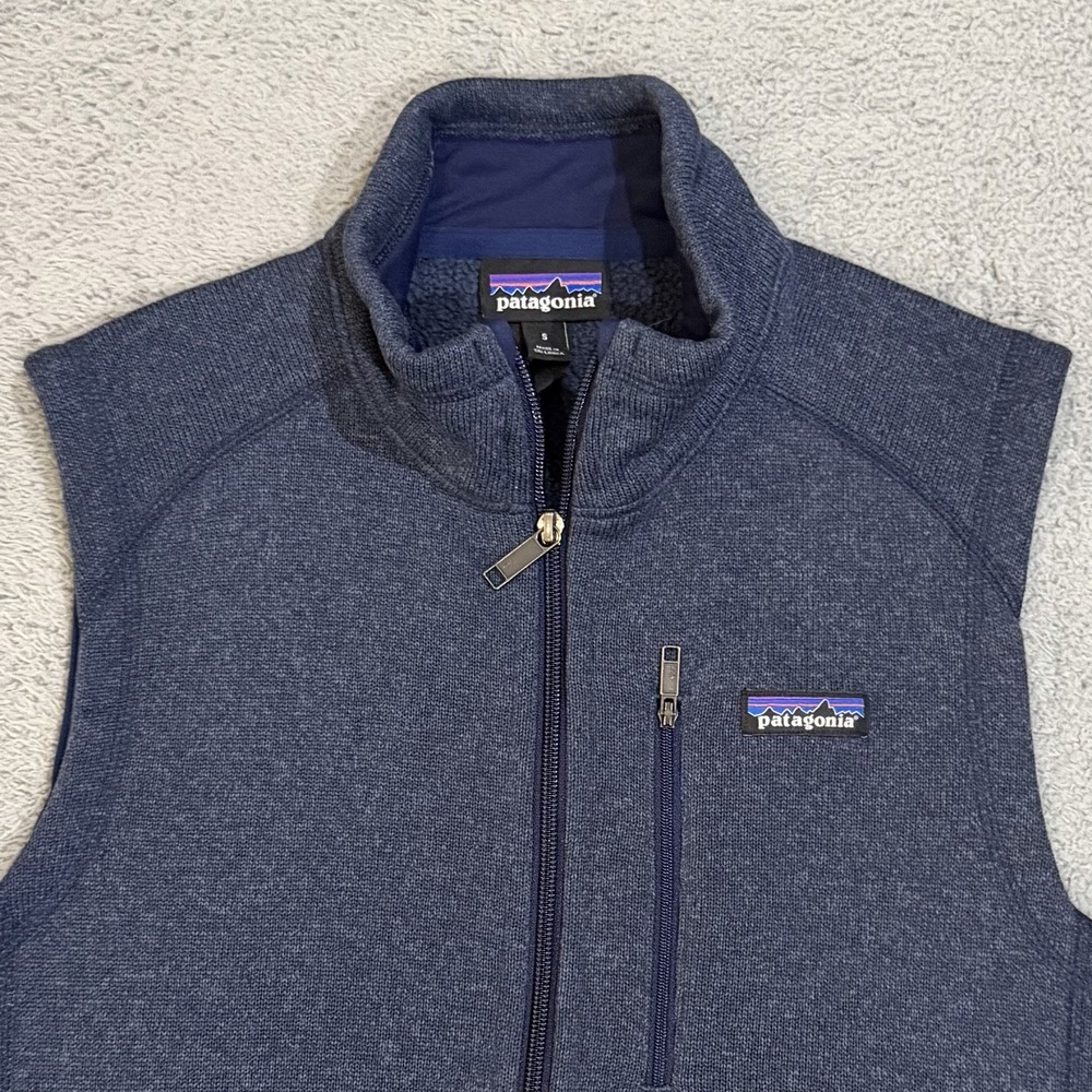 2017 Patagonia Better Sweater Vest Men's S Blue Navy Full Zip Fleece Gorpcore